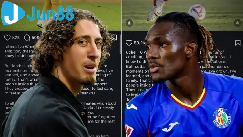 Fabio Silva và Christianus Uche đăng 2 đoạn tâm thư chia tay CLB giống hệt nhau (Ảnh: FootballTransfer).