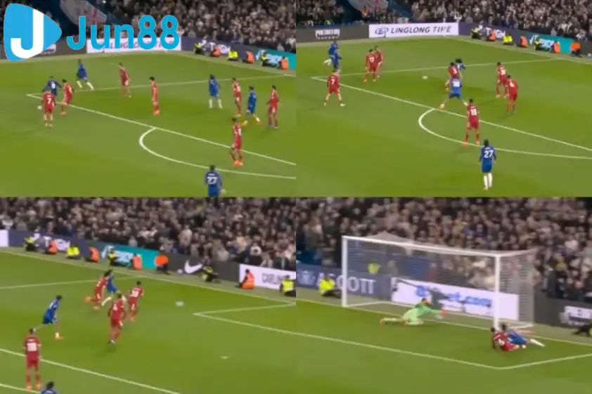 Tình huống dẫn đến bàn thắng của Estevao.